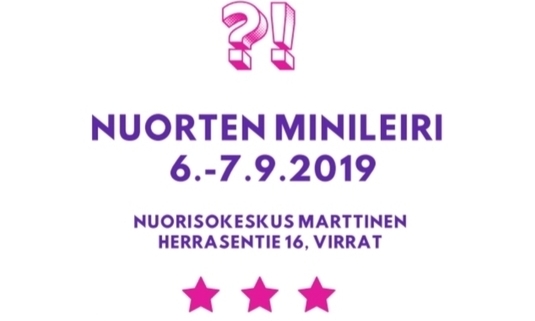 Maksuton nuorten leiri Marttisessa 6.-7.9.2019!